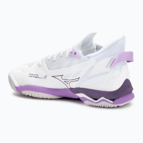Moteriški rankinio bateliai Mizuno Wave Mirage 5 white/patrician purple/quince