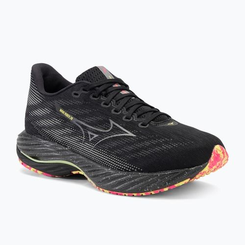 Vyriški bėgimo batai Mizuno Wave Rider 28 black/silver/sunny lime