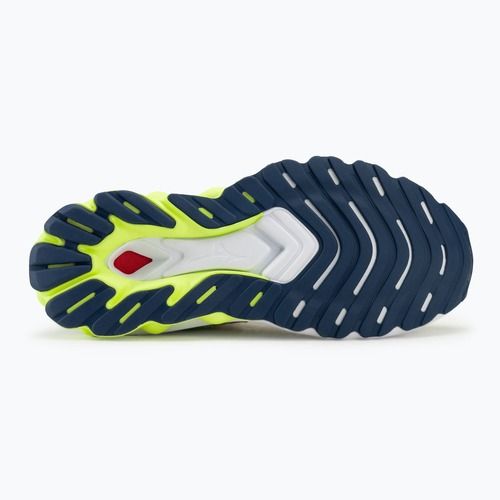 Moteriški bėgimo batai Mizuno Wave Skyrise 5 pristine/vibrant orange/mizuno neo lime