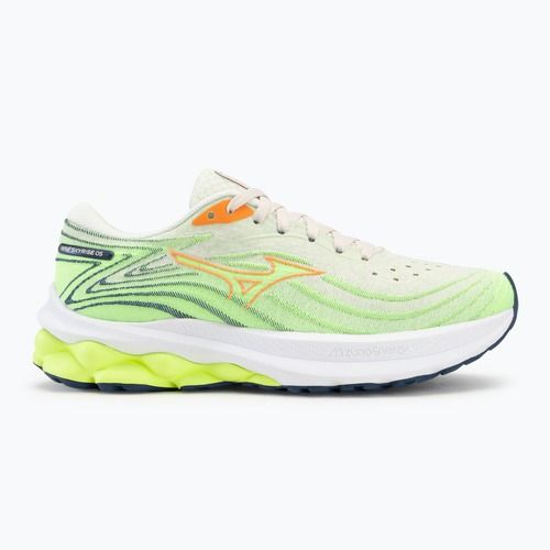 Moteriški bėgimo batai Mizuno Wave Skyrise 5 pristine/vibrant orange/mizuno neo lime