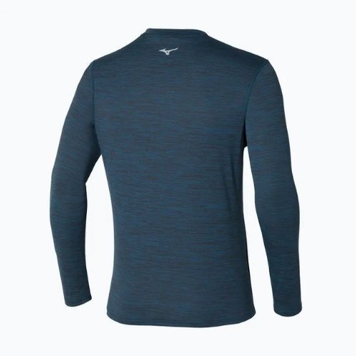 Vyriški bėgimo marškinėliai ilgomis rankovėmis Mizuno Impulse Core Half Zip blue wing teal