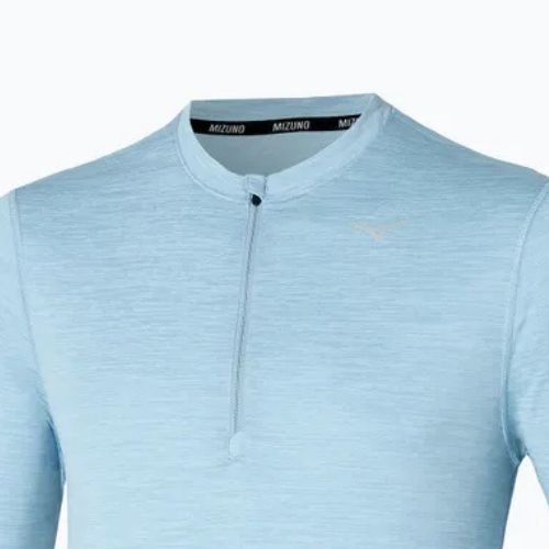 Vyriški bėgimo marškinėliai ilgomis rankovėmis Mizuno Impulse Core Half Zip glacier lake