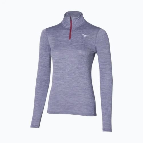 Moteriški bėgimo marškinėliai ilgomis rankovėmis Mizuno Impulse Core Half Zip cadet