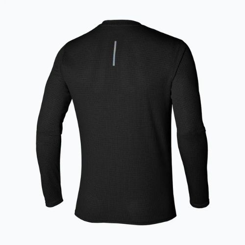 Vyriški bėgimo marškinėliai ilgomis rankovėmis Mizuno Dryaeroflow Half Zip black