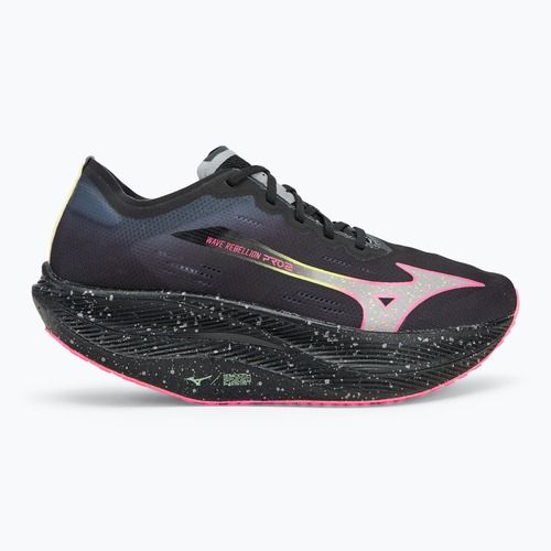 Vyriški bėgimo batai Mizuno Wave Rebellion Pro 2 black/silver/pink tetra
