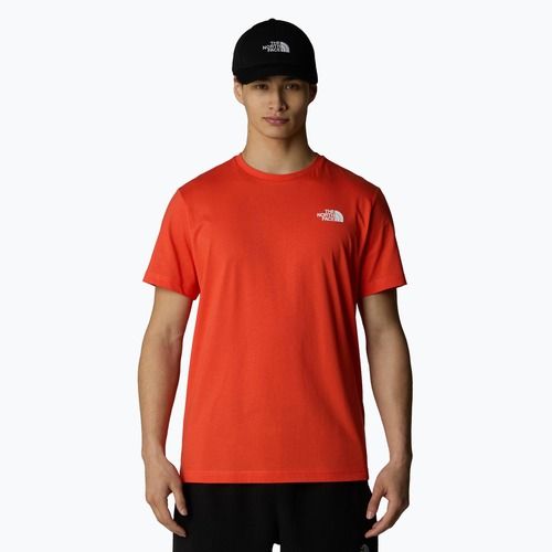 Vyriški marškinėliai The North Face Box Nse crimson orange/black