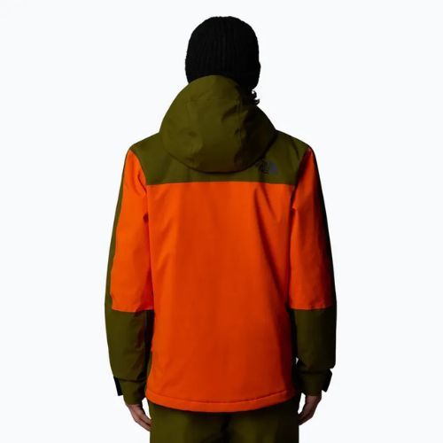 Vyriška slidinėjimo striukė The North Face Mount Bre orange/forest olive