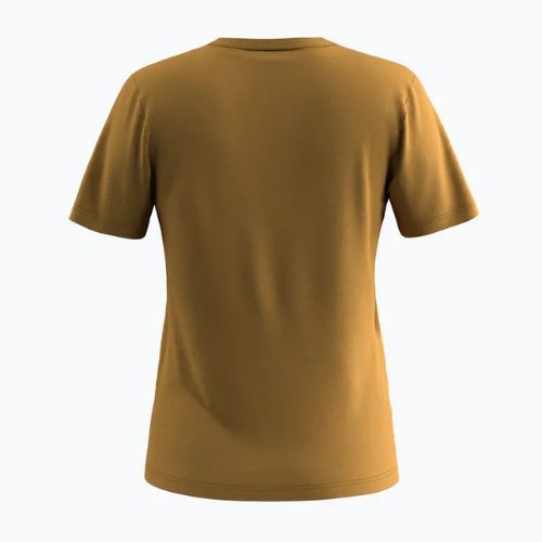 Moteriški marškinėliai Salewa Solid Dry golden brown new logo