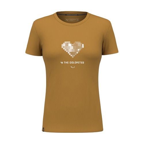 Moteriški marškinėliai Salewa Pure Heart Dry golden brown