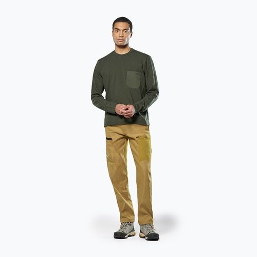 Vyriškas džemperis Salewa Fanes Dry Pullover tamsiai alyvuogių spalvos
