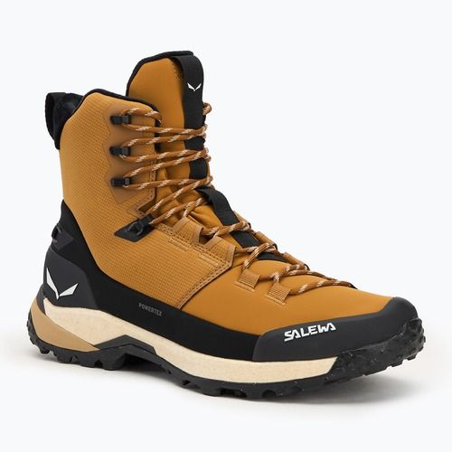 Vyriški žygio batai Salewa Puez Winter Mid Ptx golden brown / black