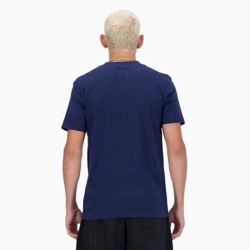 Vyriški marškinėliai New Balance Stacked Logo navy