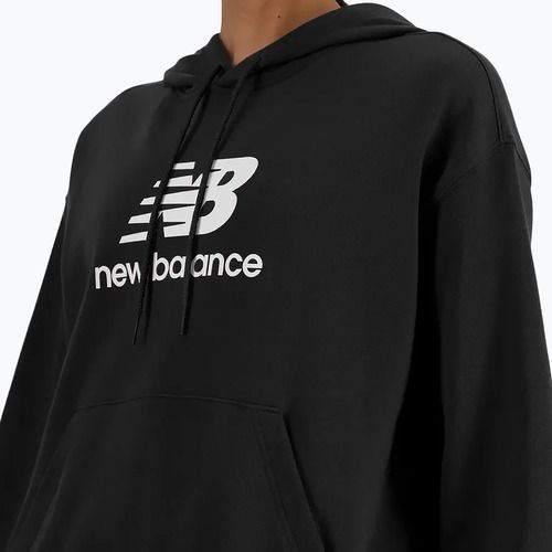 Moteriškas džemperis New Balance French Terry Stacked Logo Hoodie black
