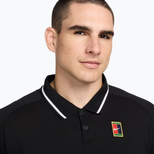 Vyriški teniso marškinėliai Nike Court Heritage Polo juoda/balta