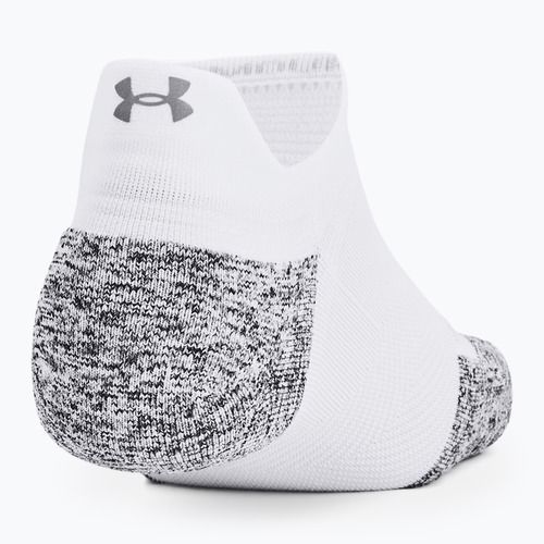 Bėgimo kojinės Under Armour Dry Run Cushion No Show 3 poros white/halo gray/reflective