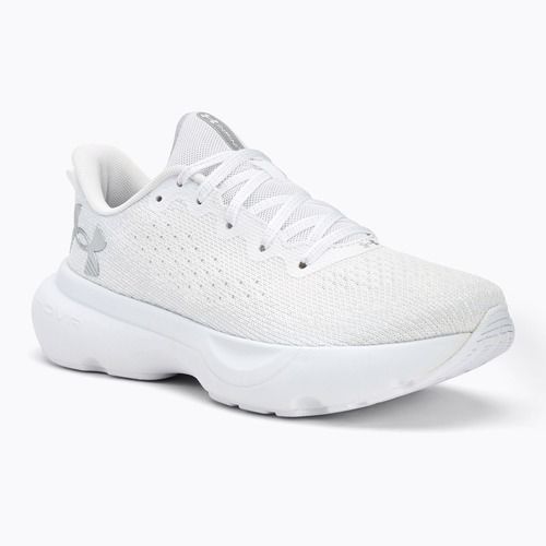 Under Armour Infinite balti/balti/metalinio sidabro moteriški bėgimo bateliai