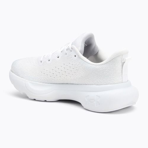 Under Armour Infinite balti/balti/metalinio sidabro moteriški bėgimo bateliai