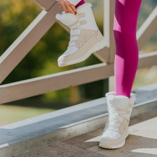 Moteriški šilti žieminiai batai KADVA Summit Mid WaterProof 3M Thinsulate balti