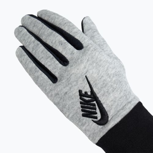 Moteriškos bėgimo pirštinės Nike Club Fleece grey heather/black/black