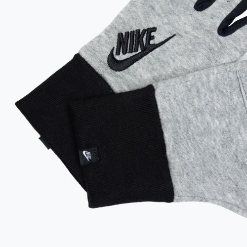 Moteriškos bėgimo pirštinės Nike Club Fleece grey heather/black/black
