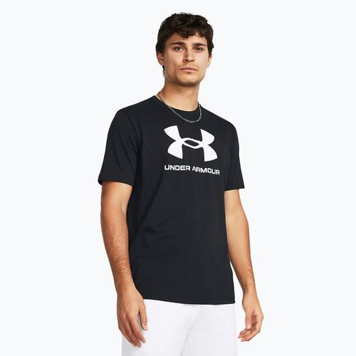 Vyriški Under Armour Sportstyle Logo Update marškinėliai juoda/balta