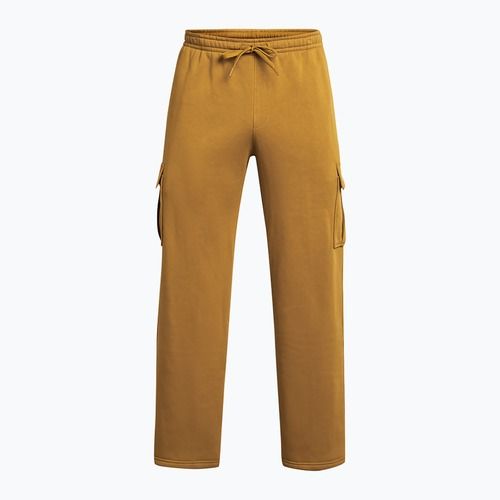 Vyriškos treniruotės kelnės Under Armour Project Rock Icon Fleece geltonos okros/spalvos dumblas