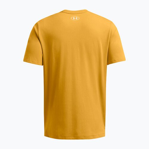 Vyriški treniruočių marškinėliai Under Armour Project Rock Made Not Born golden yellow/steeltown gold