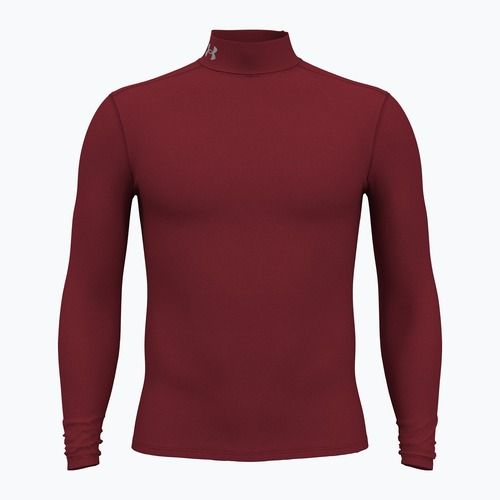 Vyriški marškinėliai ilgomis rankovėmis Under Armour Elite Mock CG cardinal/metallic silver