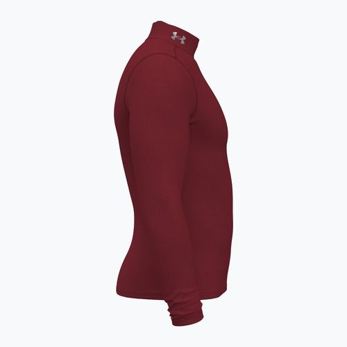 Vyriški marškinėliai ilgomis rankovėmis Under Armour Elite Mock CG cardinal/metallic silver
