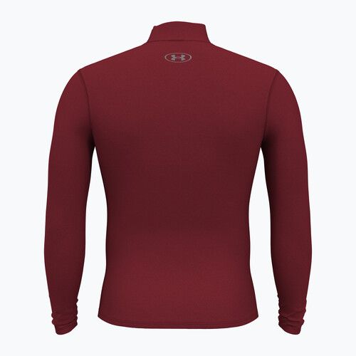 Vyriški marškinėliai ilgomis rankovėmis Under Armour Elite Mock CG cardinal/metallic silver