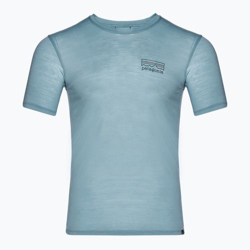 Vyriški marškinėliai Patagonia Cap Cool Merino Blend Graphic Shirt fitz roy strata/thermal blue