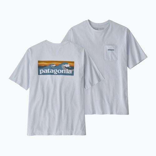 Vyriški marškinėliai Patagonia Boardshort Logo Pocket Responsibili white