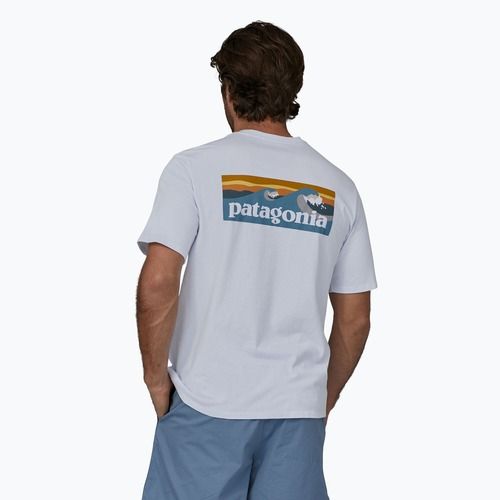 Vyriški marškinėliai Patagonia Boardshort Logo Pocket Responsibili white