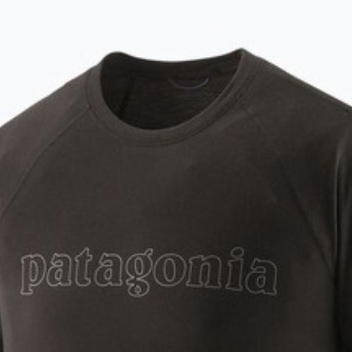Vyriški marškinėliai Patagonia Capilene Cool Trail Graphic outline text logo/black