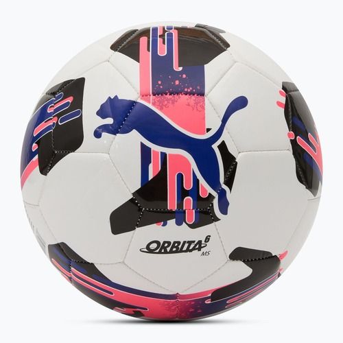 Futbolo kamuolys PUMA Orbita 6 MS puma white/lapis lazuli/sunset glow dydis 3