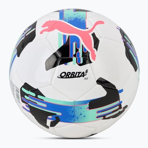 Futbolo kamuolys PUMA Orbita 6 MS puma white/bluemazing/electric peppermint dydis 3
