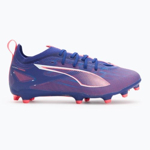 PUMA Ultra 5 Pro FG/AG Jr vaikų futbolo bateliai lapis lazuli/puma white/sunset glow