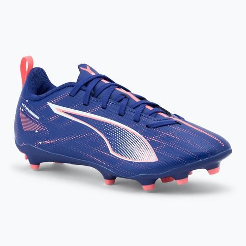 PUMA Ultra 5 Play FG/AG Jr vaikų futbolo bateliai lapis lazuli/puma white/sunset glow