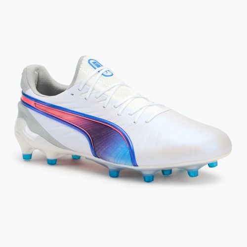 Futbolo batai PUMA King Ultimate FG/AG puma white/bluemazing/flat light grey/sunset glow