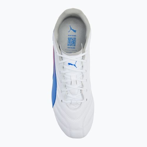Vyriški futbolo batai PUMA King Pro MxSG puma white/bluemazing/flat light grey/sunset glow