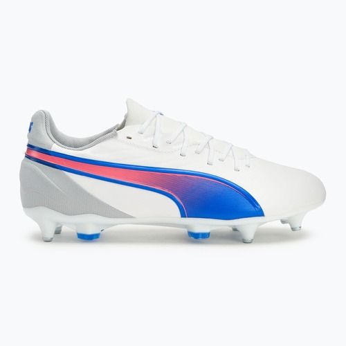 Vyriški futbolo batai PUMA King Match MxSG puma white/bluemazing/flat light grey/sunset glow