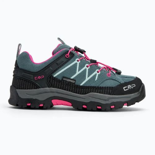 Vaikiški žygio batai CMP Rigel Low Wp mineral green / purple fluo