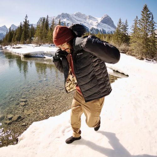 Vyriška Columbia Labyrinth Loop II Pūkinė striukė su gobtuvu black