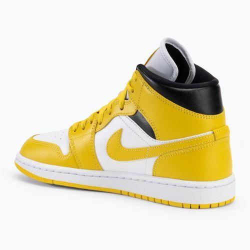 Moteriški batai Nike Air Jordan 1 Mid white/black/vivid sulfur