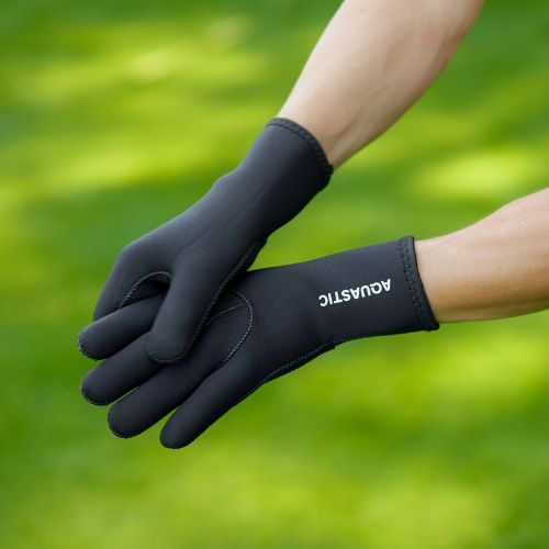 AQUASTIC Wintstick neopreninės pirštinės 3 mm, juodos