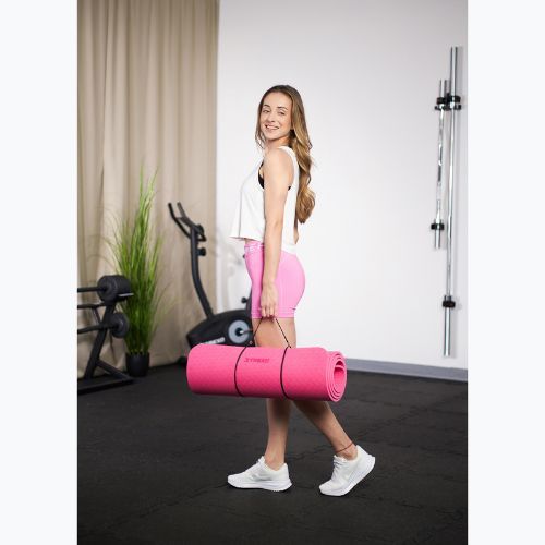Fitneso kilimėlis TREXO TXO-B4Z002-PK 10 mm rožinis