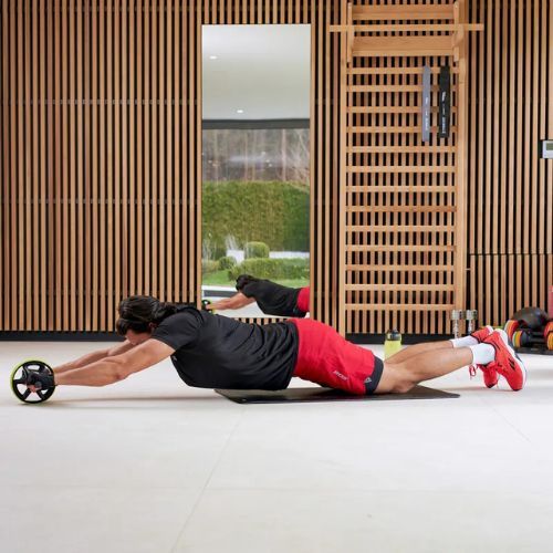 Pilvo raumenų mankštos ratas XTREXO TXO-B4Z038-GN laimo spalvos