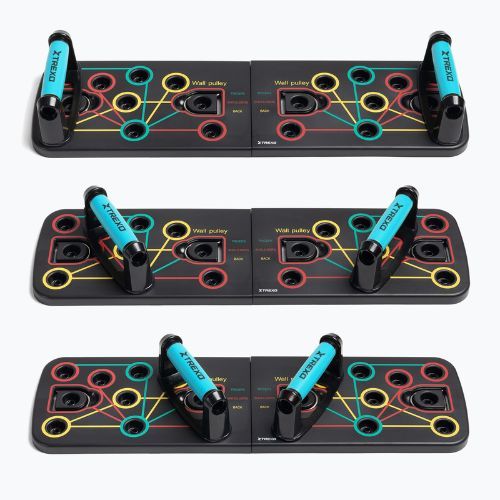 Daugiafunkcinė platforma su rankenomis ir plėtikliu XTREXO sulankstoma TXO-B4Z045-BK juodas