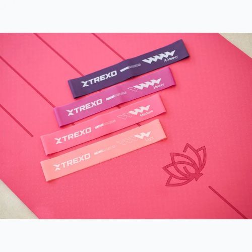 Mankštos juostų rinkinys TREXO Mini Power Band TXO-B4Z053-ALL 5 vnt. Spalvotas