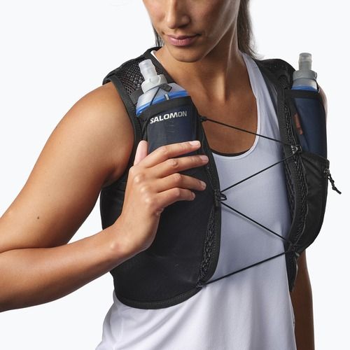 Moteriška bėgimo liemenė Salomon Active Skin 4 black/metal